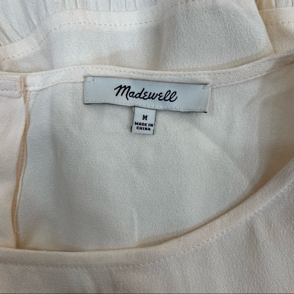 Madewell Pale Blush Pink Tiered Blouse - Picture 4 of 7